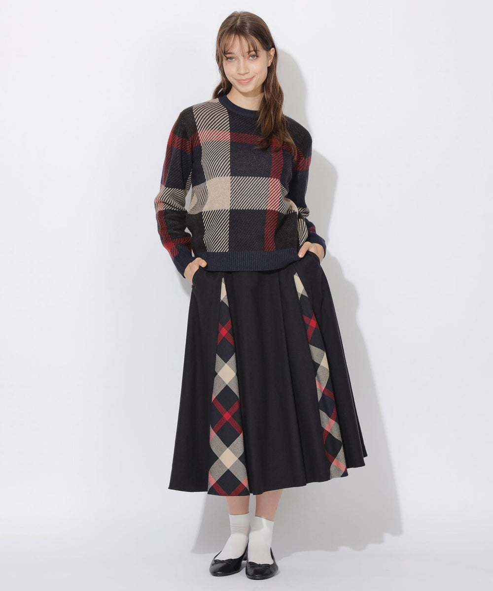 クレストブリッジビッグチェックニット（ニットウェア）｜CB