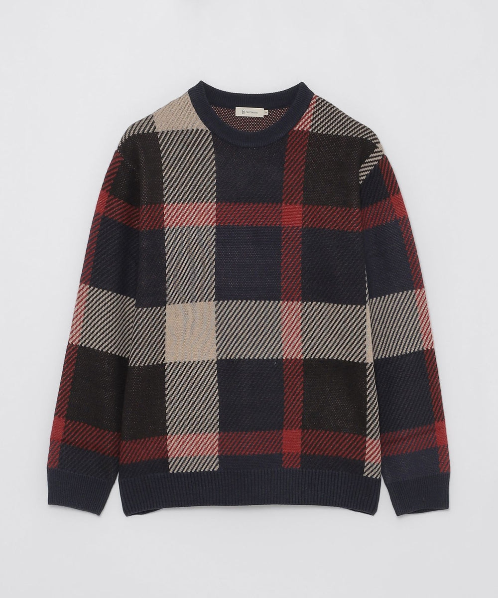 クレストブリッジビッグチェックニット（ニットウェア）｜CB