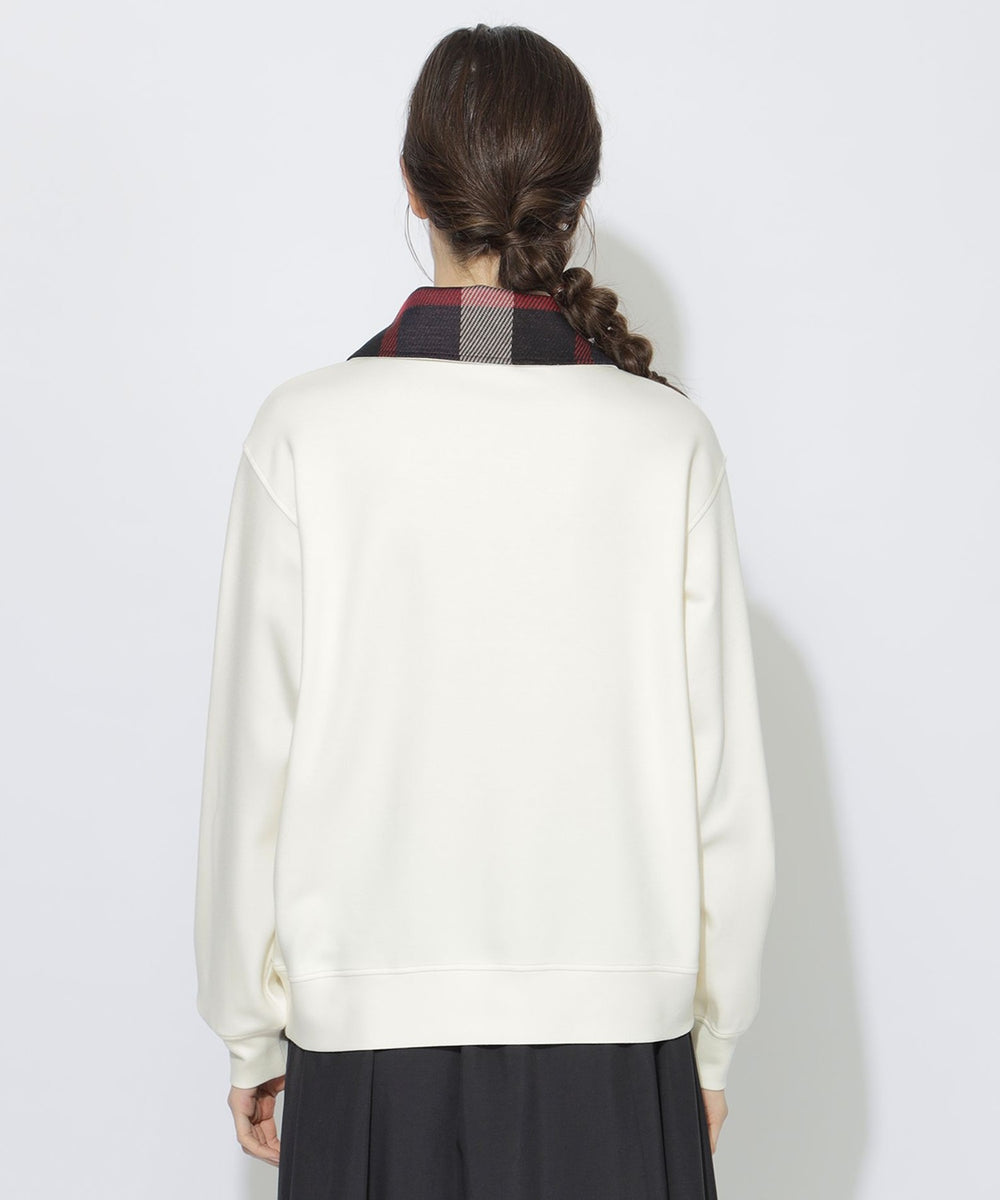 クレストブリッジチェックハーフジッププルオーバー（カットソー）｜CB