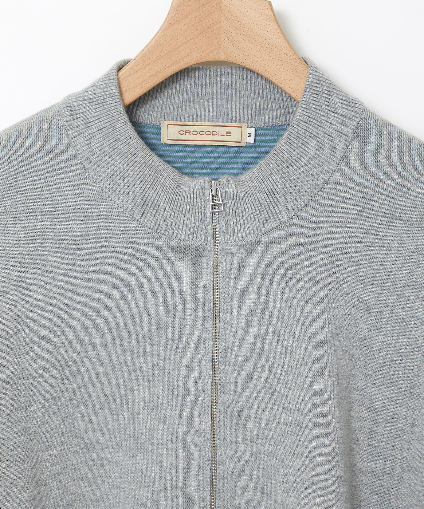 レディース シルクブレンド ジップアップ ニット カーディガン通販