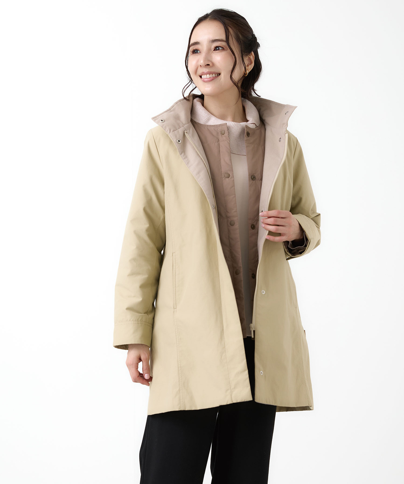 レディース ダウンライナー付き コート通販 [0304-58400