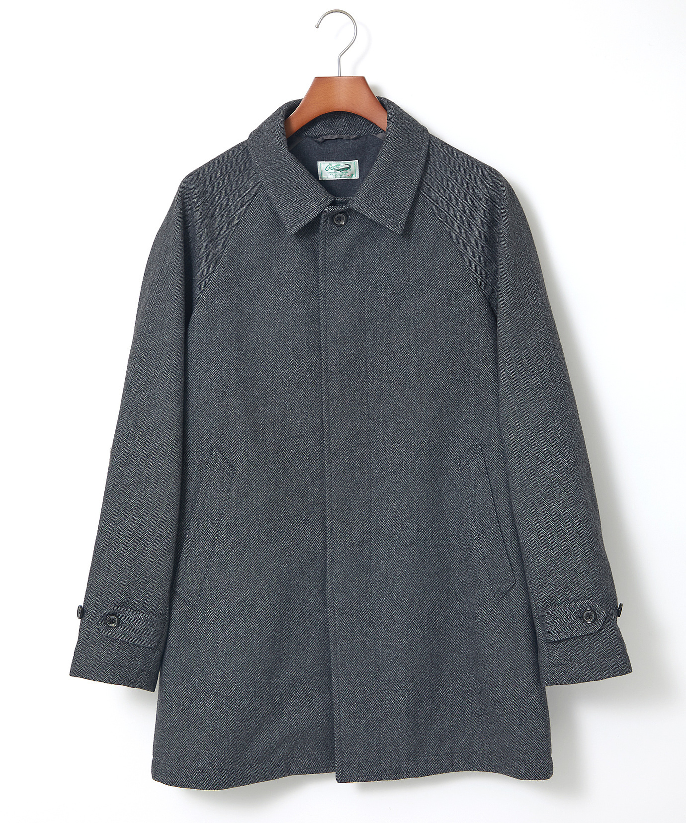 メンズ ヘリンボーン柄 ステンカラー コート通販 [1604-47406