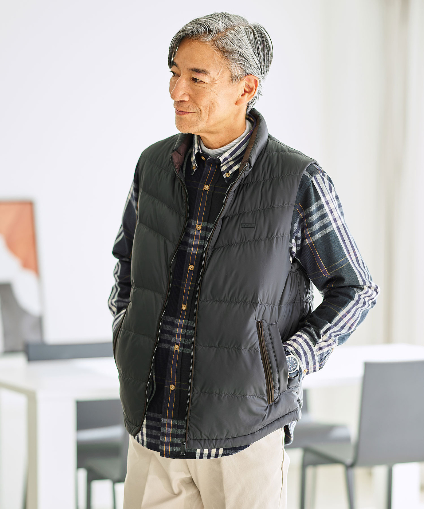 メンズ キルティング ダウン ベスト通販 [1604-57403] - クロコダイル