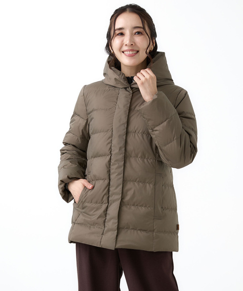 レディース フード付き ダウン ジャケット【撥水加工】【一部店舗限定