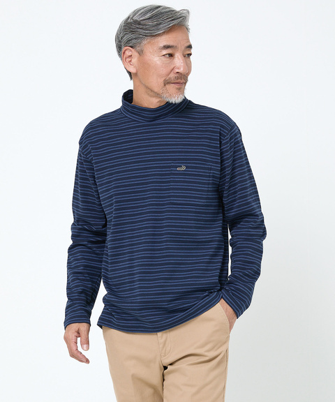 メンズ スムース素材 ハイネック カットソー通販 [1602-58203