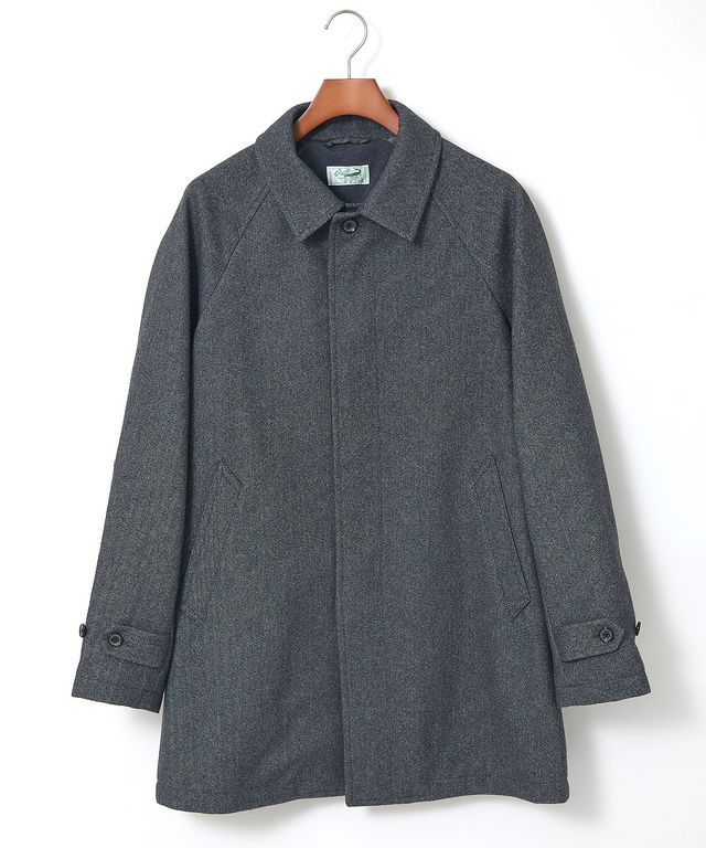 メンズ ヘリンボーン柄 ステンカラー コート通販 [1604-47406