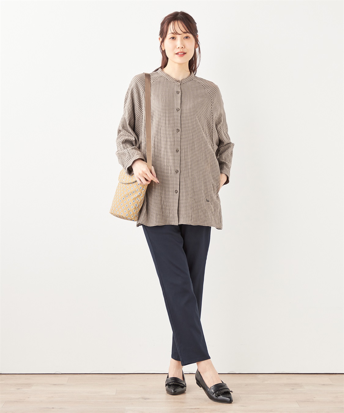 シャーリングチュニックブラウス DECOY｜クロスプラス公式通販サイト