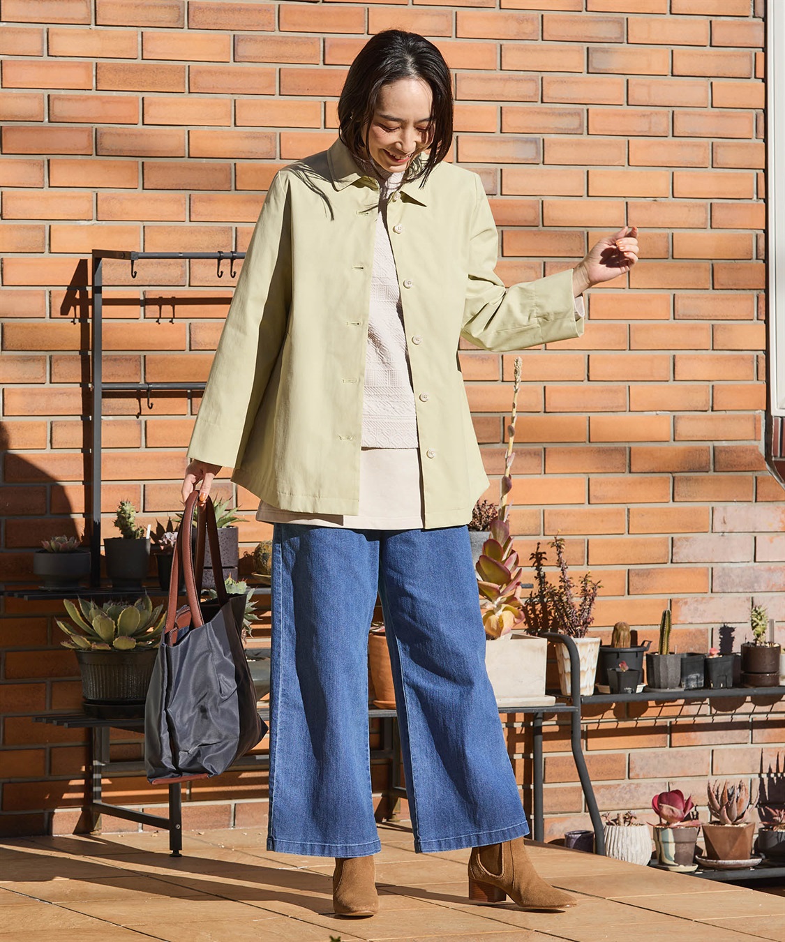 防花粉】【はっ水】ステンカラーコート DECOY｜クロスプラス公式通販サイト