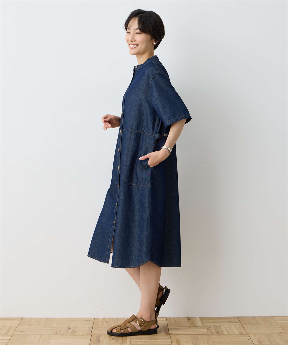 冷感】テンセルデニムワンピース DECOY｜クロスプラス公式通販サイト