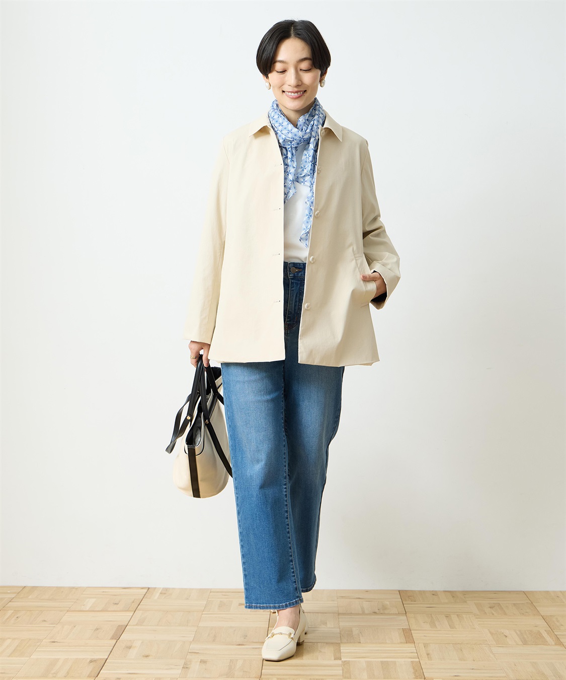 ストレッチステンカラーコート【はっ水・花粉が落ちやすい】 DECOY