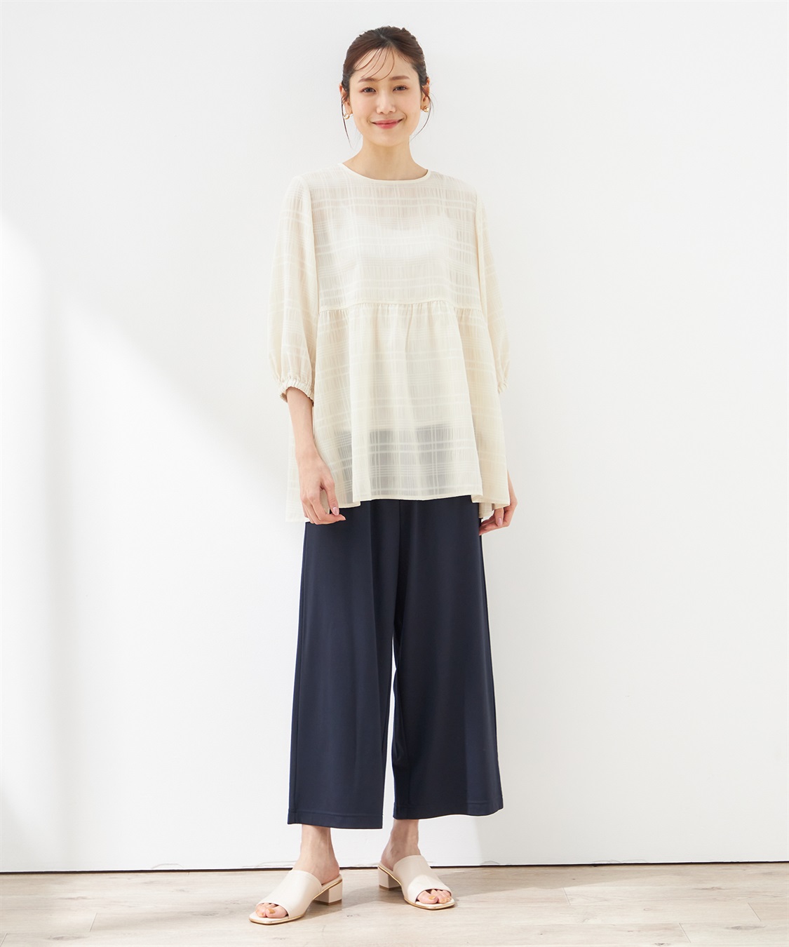 ウエスト切替ブラウス Petit Honfleur｜クロスプラス公式通販サイト