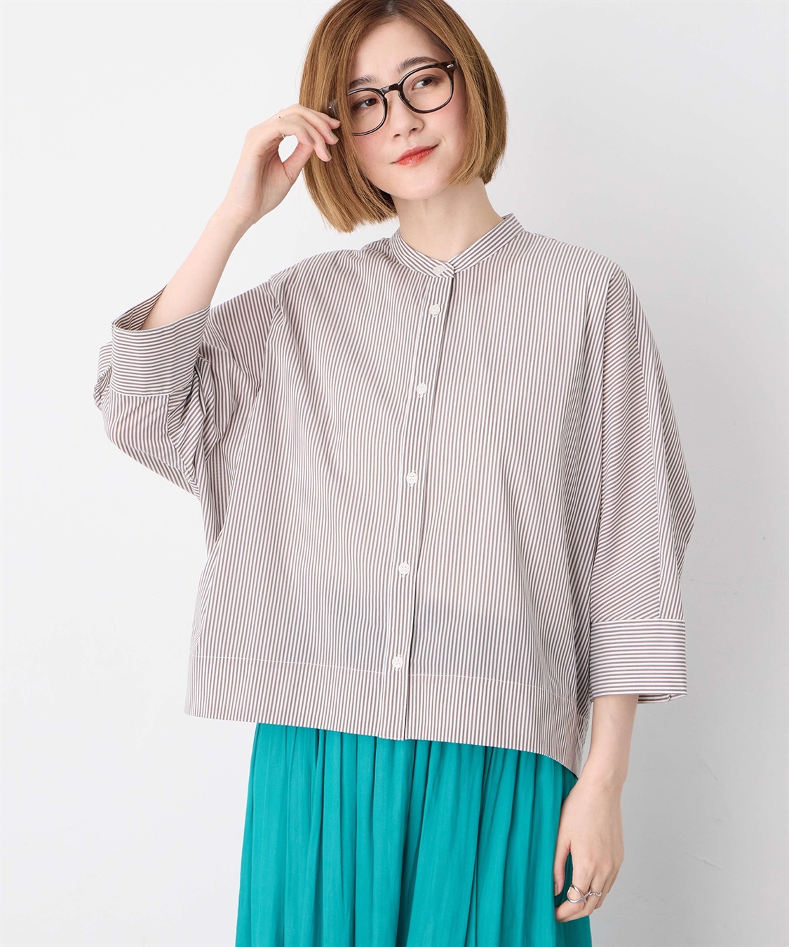 ストライプドルマンスリーブシャツ Petit Honfleur｜クロスプラス公式