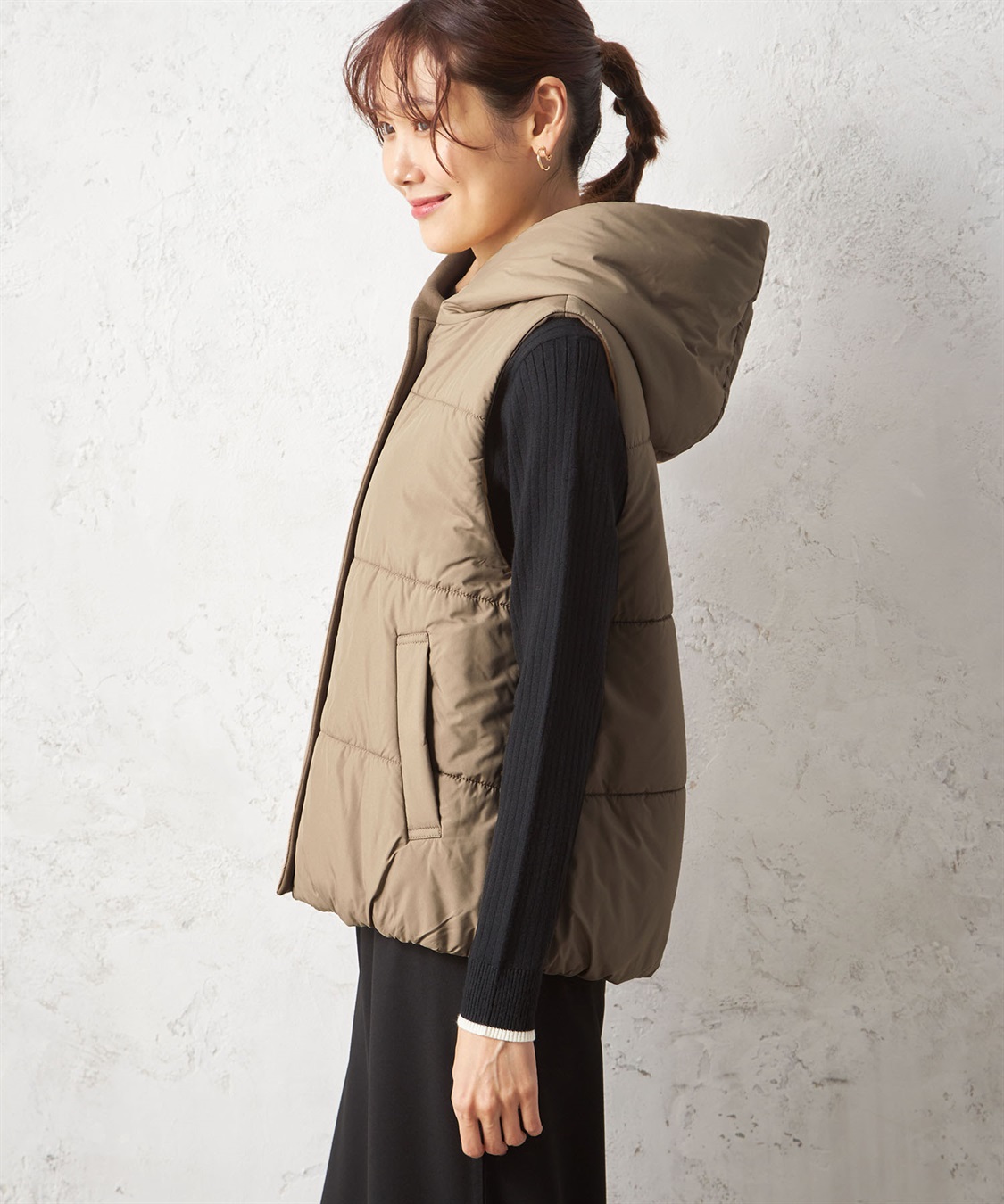 リバーシブル中綿ベスト Petit Honfleur｜クロスプラス公式通販サイト