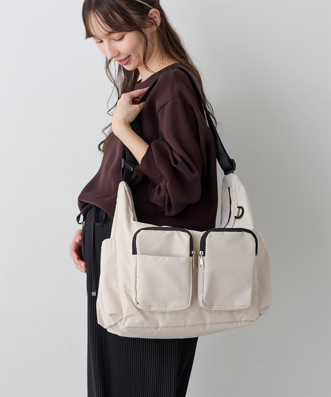 撥水】ハジカルペアレンツショルダーバッグ/マザーズバッグ Rosemadame