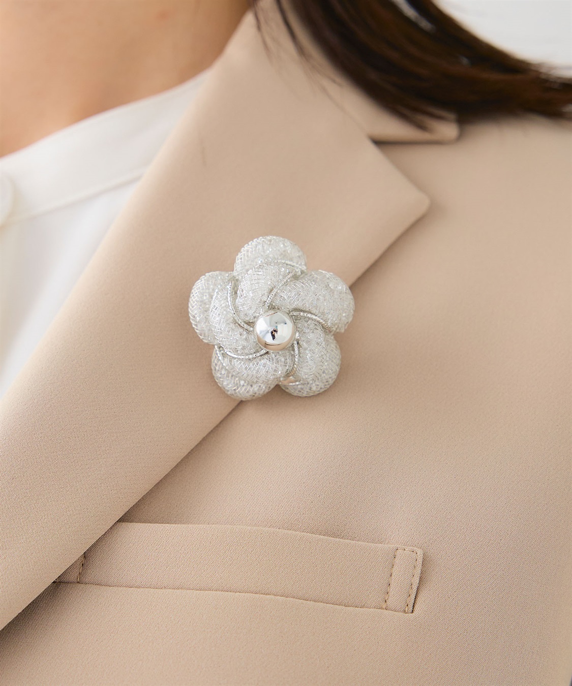 正解 メッシュクリスタルブローチ【CF/クロスファンクション】 CROSS