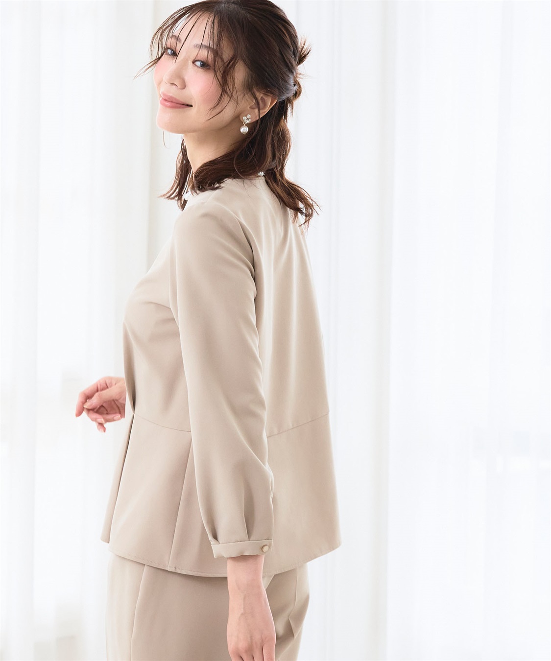 2点セット】《洗える・ストレッチ・シワになりにくい》正解 ペプラム