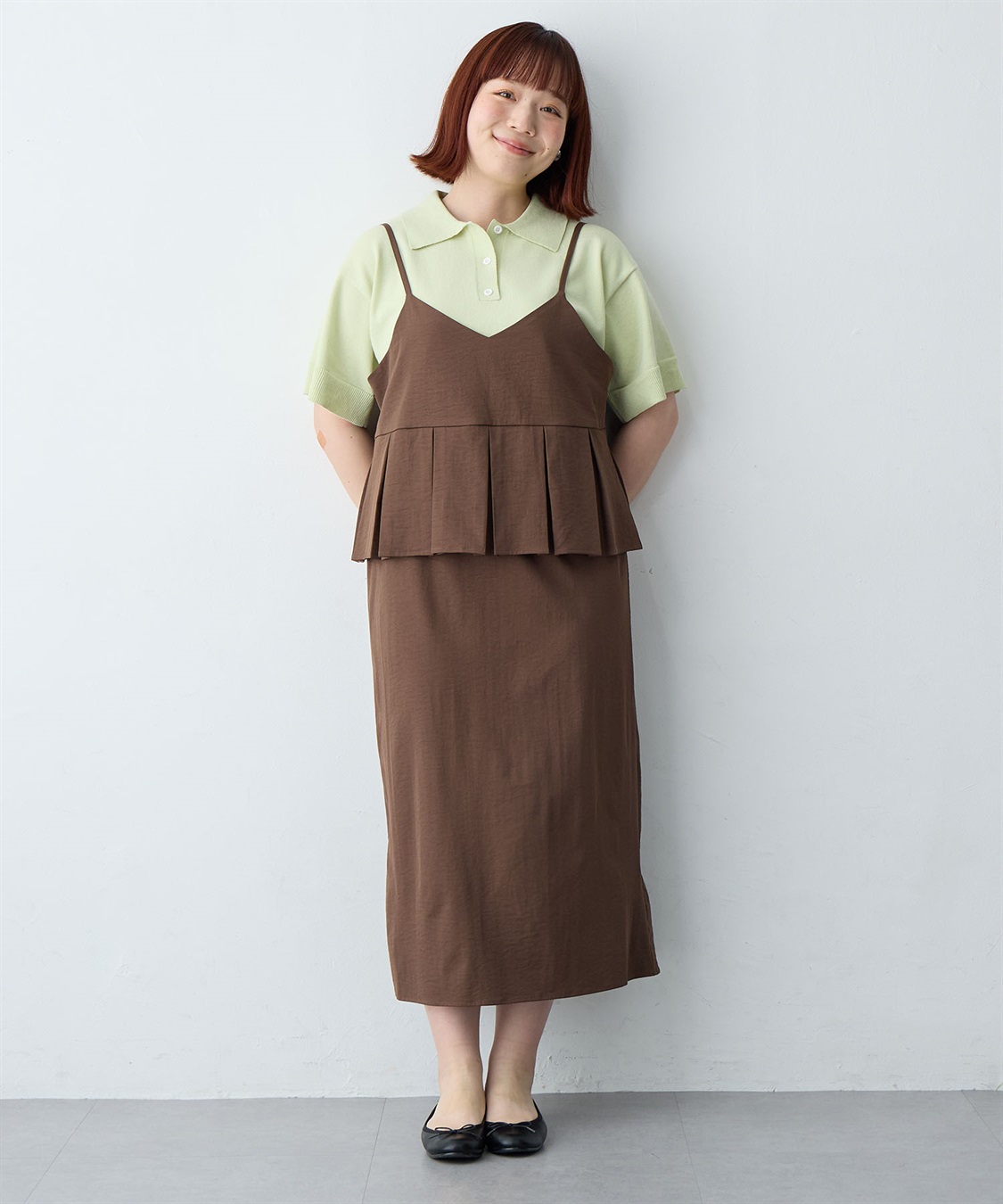 anyfee/大きいサイズ】ペプラムキャミワンピース◇新色追加◇ Life