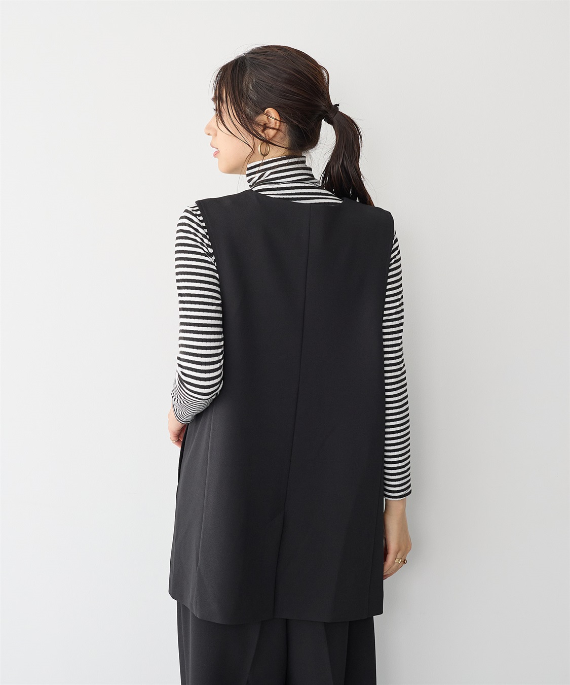 anyfee/プラスサイズ】ニットジョーゼットジレ anyfee｜クロスプラス