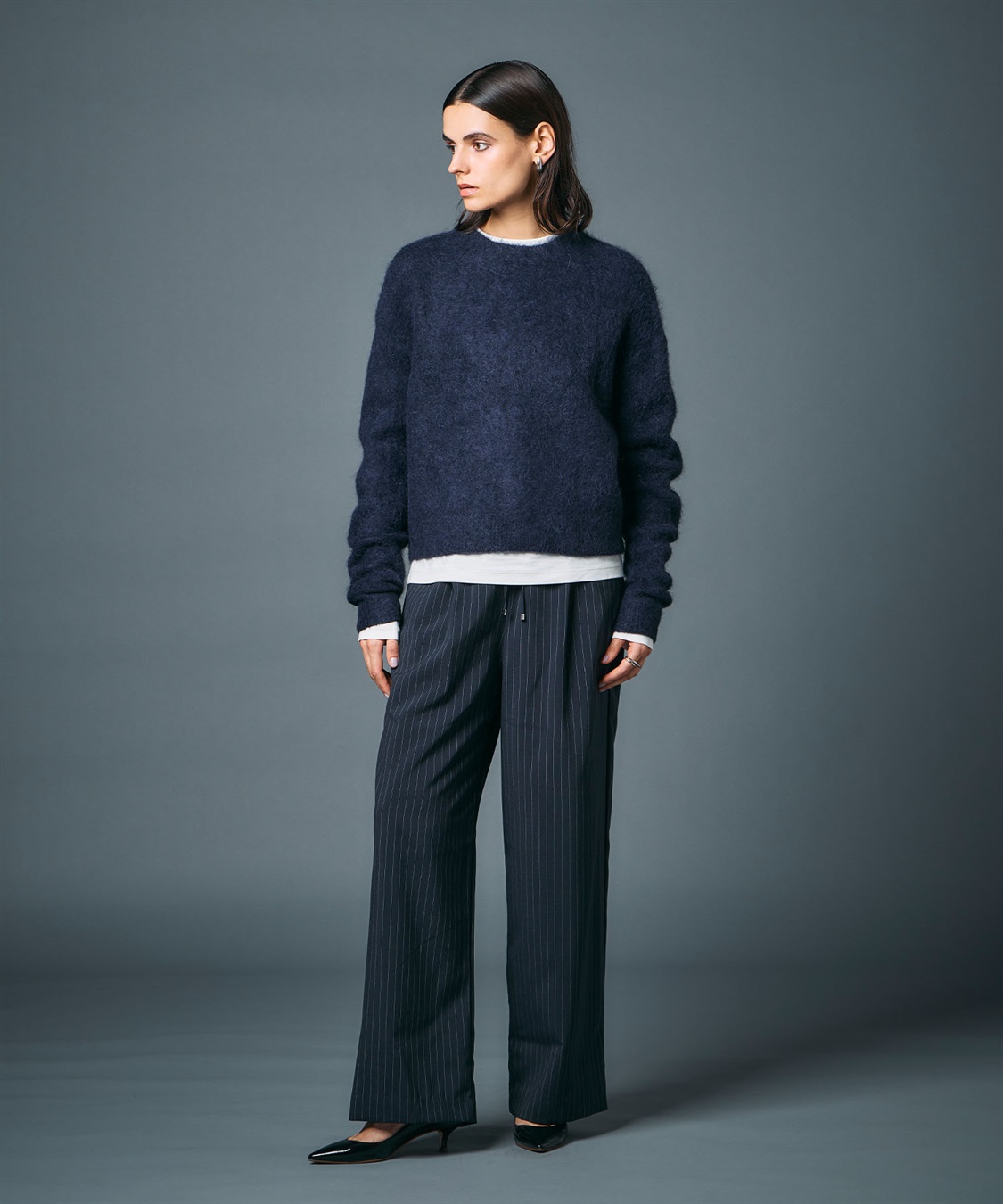 アルパカシャギーニットプルオーバー N.O.R.C｜クロスプラス公式通販サイト