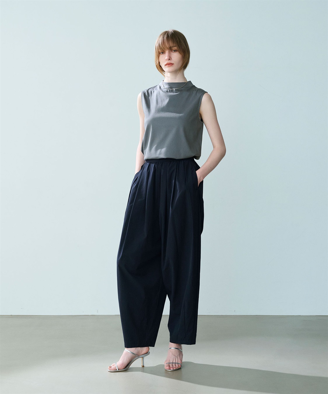 ハイネックノースリーブT【クールスムース】 N.O.R.C｜クロスプラス