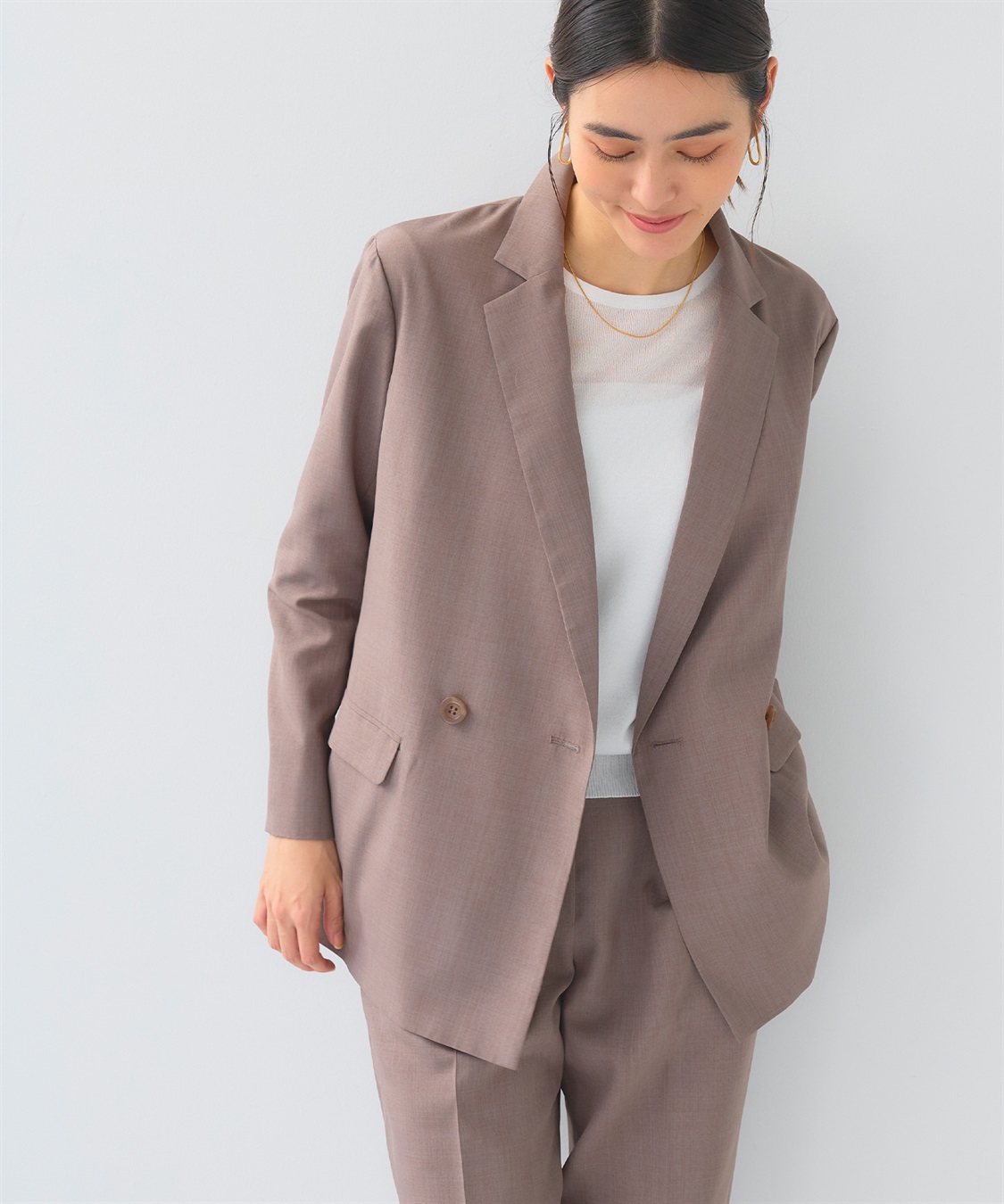 UV/洗える》サマ美え 冷感麻調テーラードジャケット CROSS FUNCTION