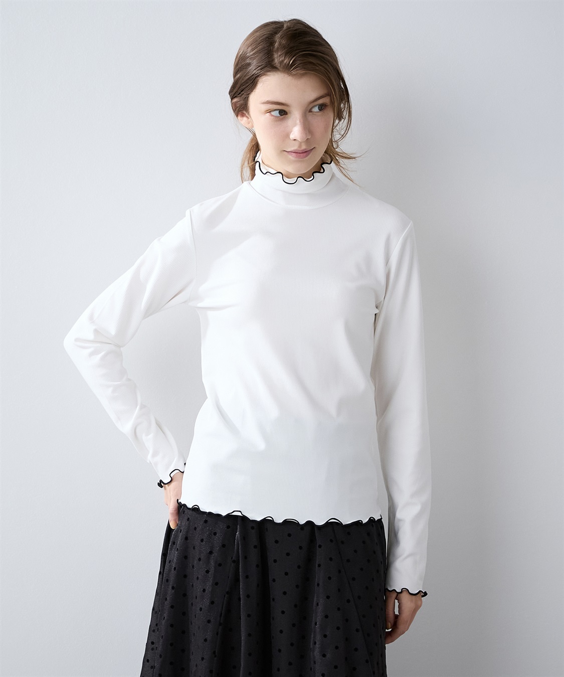 メロータートルネック リブプルオーバー LE SOUK HOLIDAY｜クロス