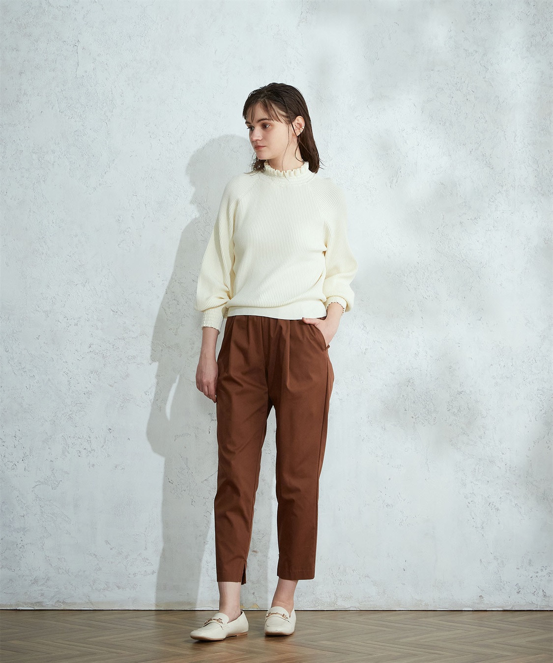 フリルネックニットプルオーバー LE SOUK HOLIDAY｜クロスプラス公式