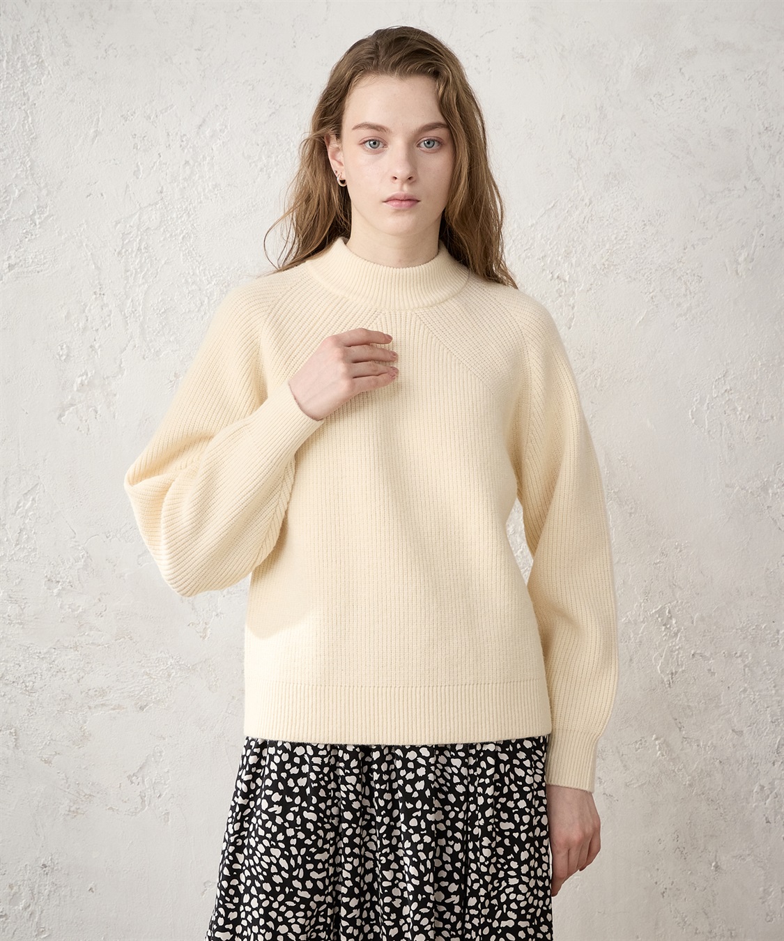 畦編みハイネックニットプルオーバー LE SOUK HOLIDAY｜クロスプラス