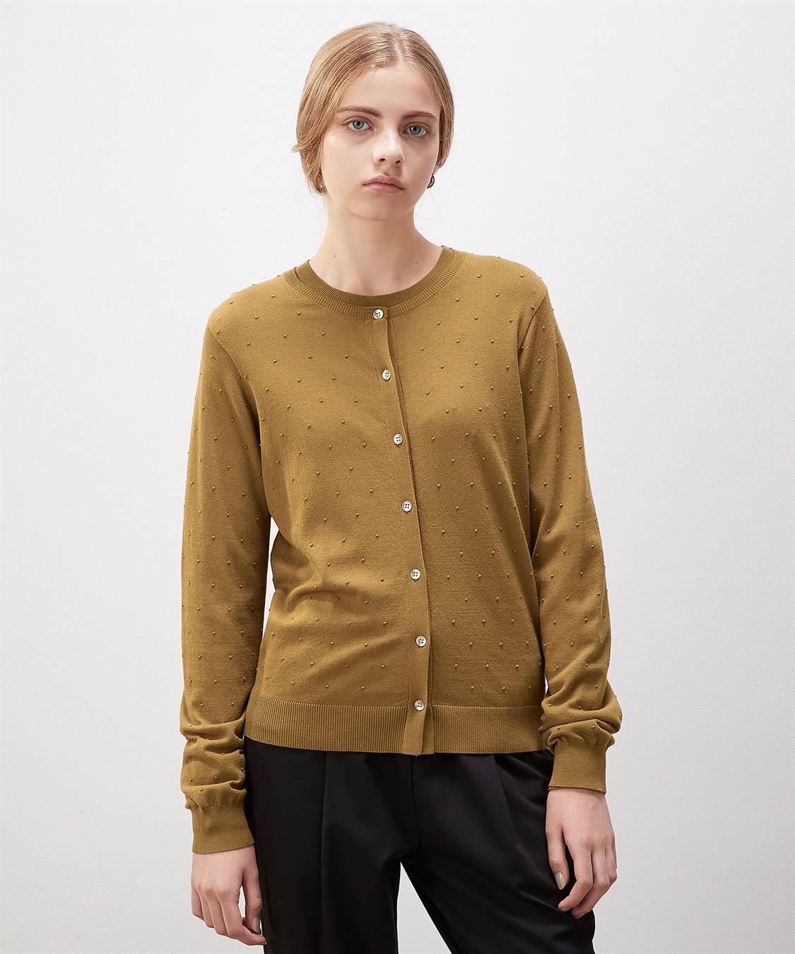 ドットジャガードカーディガン LE SOUK HOLIDAY｜クロスプラス公式通販