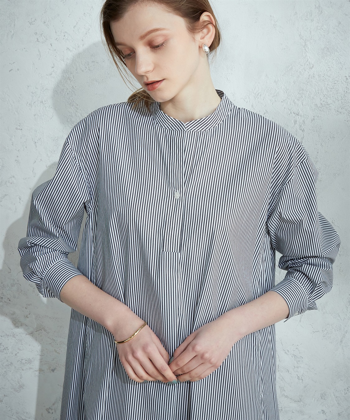 ストライプシャツワンピース LE SOUK HOLIDAY｜クロスプラス公式通販サイト