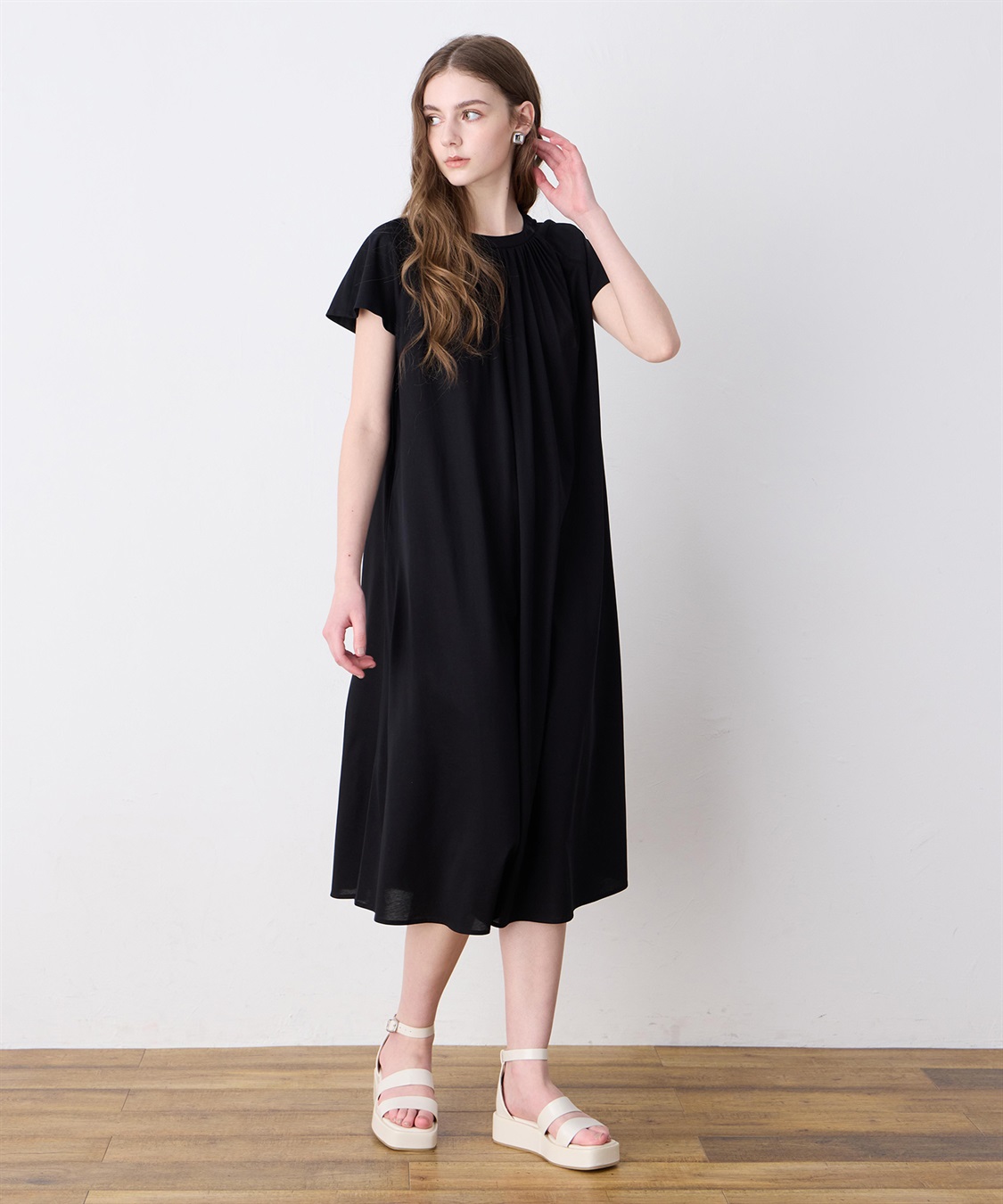 接触冷感】ピンタックワンピース LE SOUK HOLIDAY｜クロスプラス公式