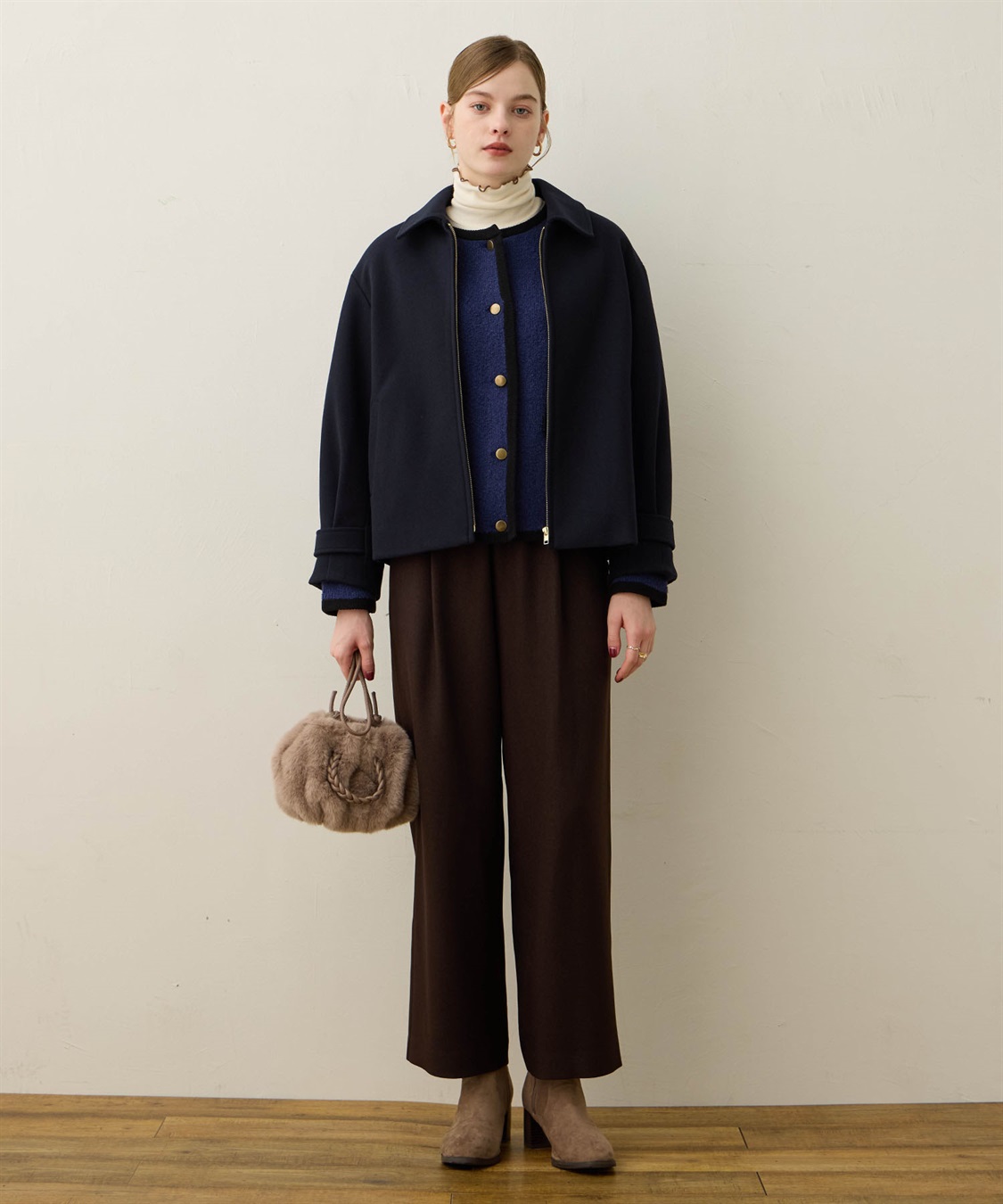 フェイクウールブルゾン LE SOUK HOLIDAY｜クロスプラス公式通販サイト