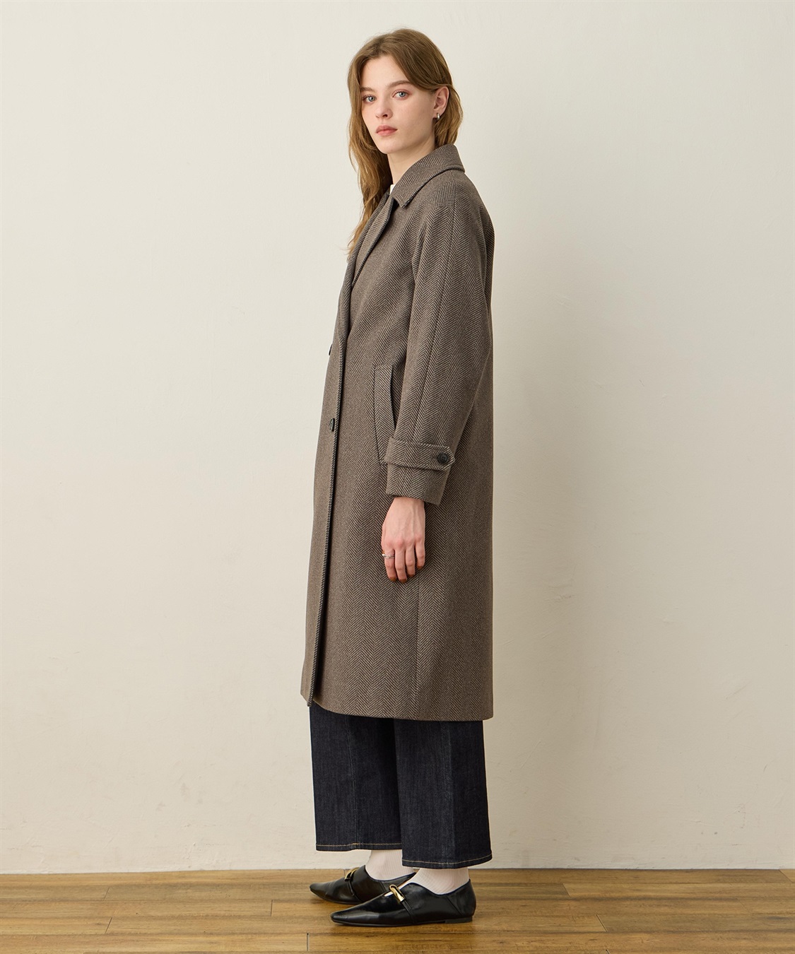 ダブルチェスターロングコート LE SOUK HOLIDAY｜クロスプラス公式通販