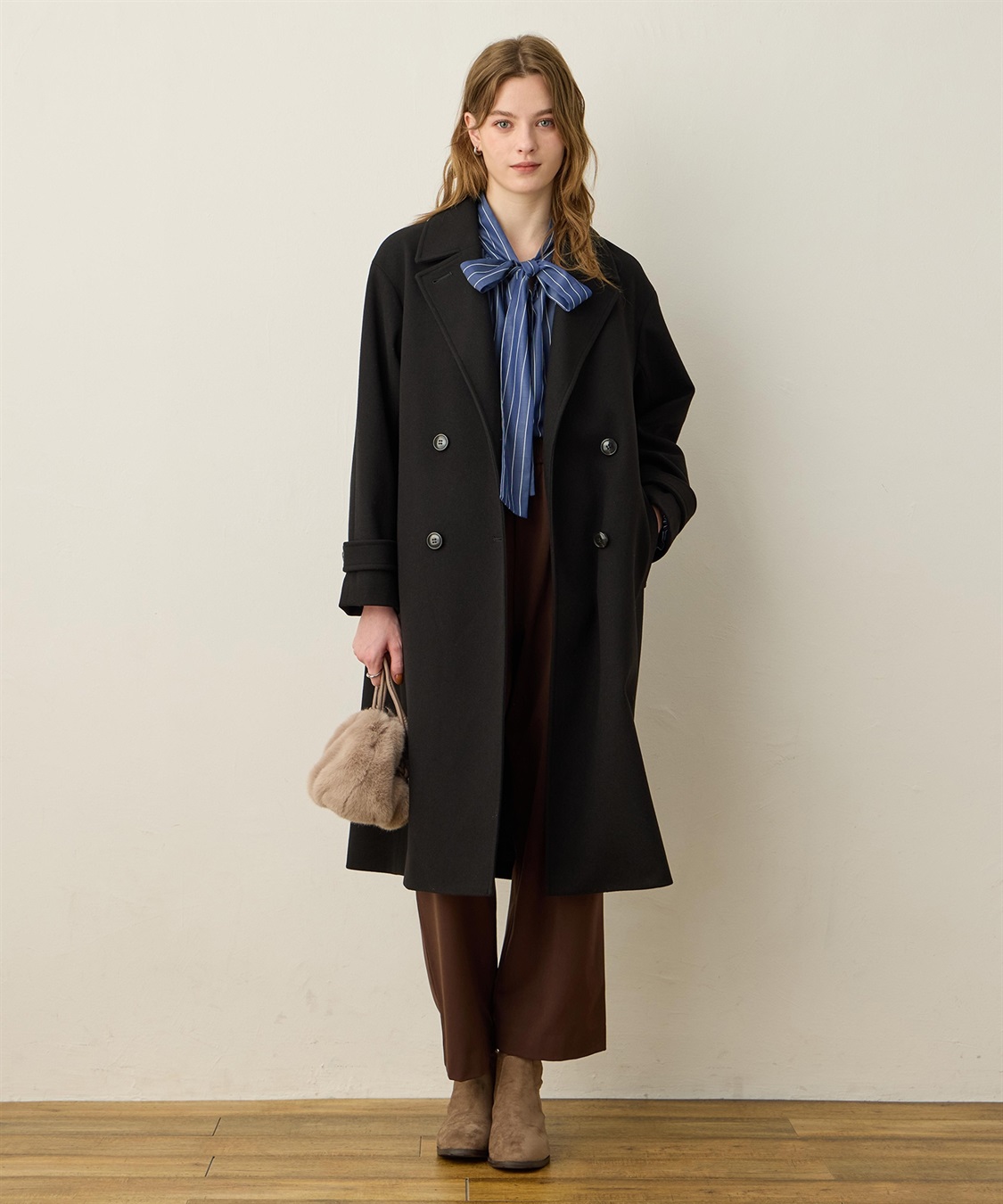 ダブルチェスターロングコート LE SOUK HOLIDAY｜クロスプラス公式通販