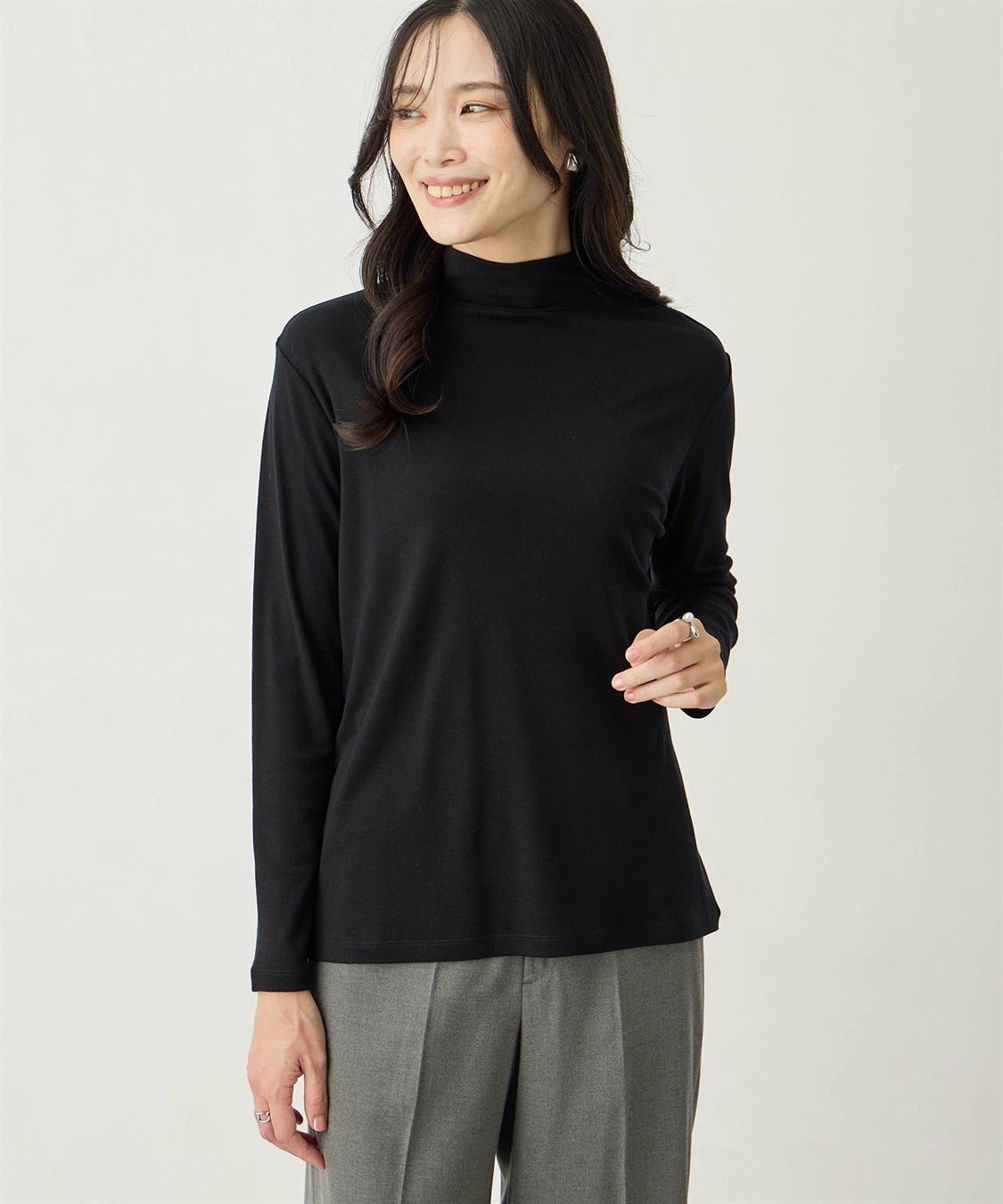 ウールミックスハイネックカットソー A/C DESIGN BY ALPHA CUBIC