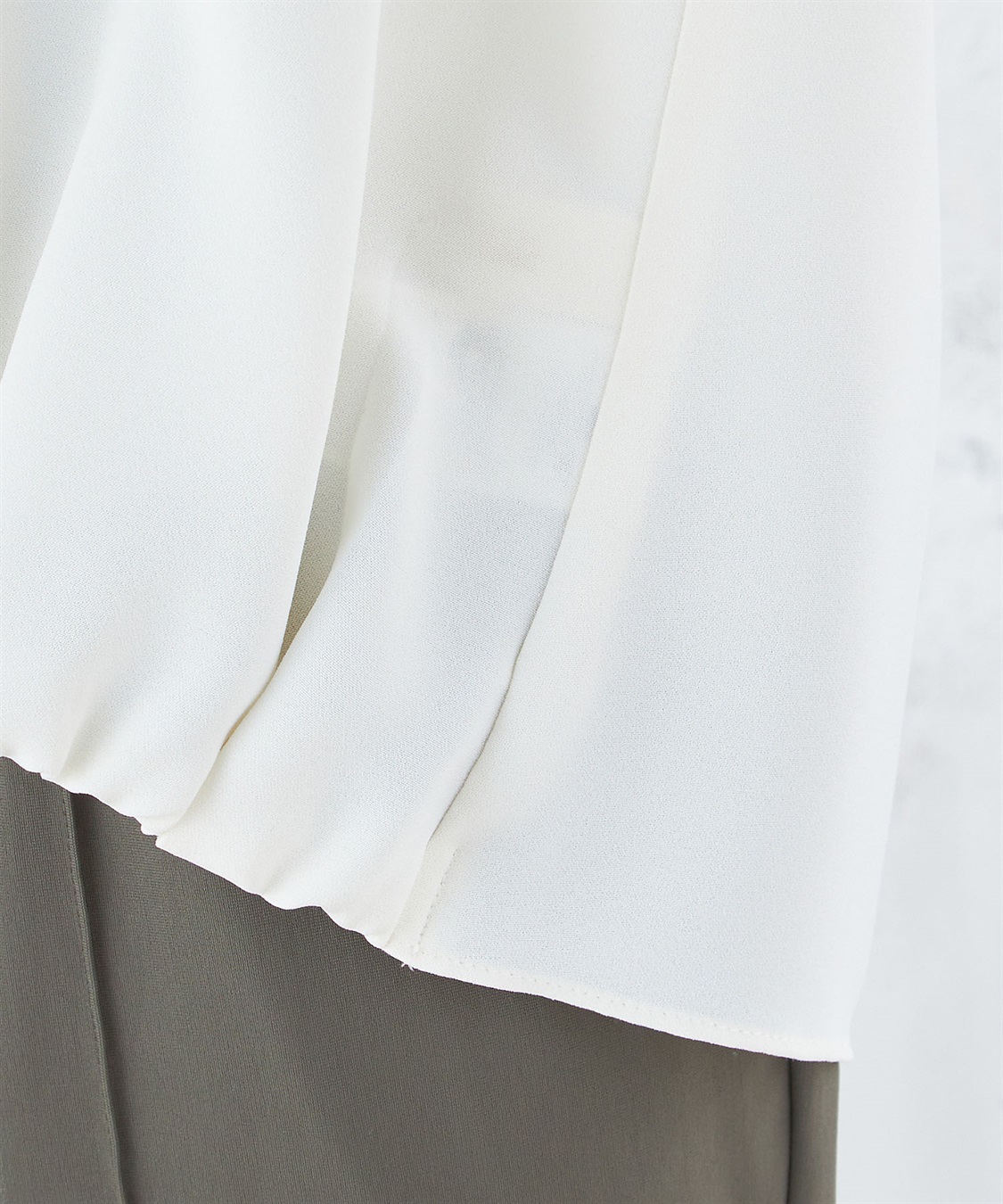 接触冷感】スキッパーブラウス A/C DESIGN BY ALPHA CUBIC｜クロス