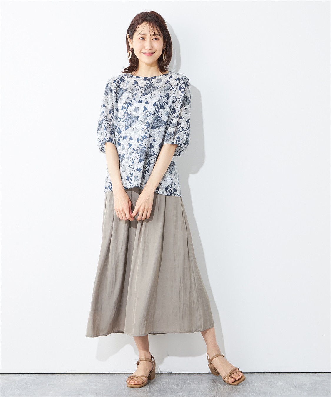 ヴィンテージサテンスカート A/C DESIGN BY ALPHA CUBIC｜クロスプラス