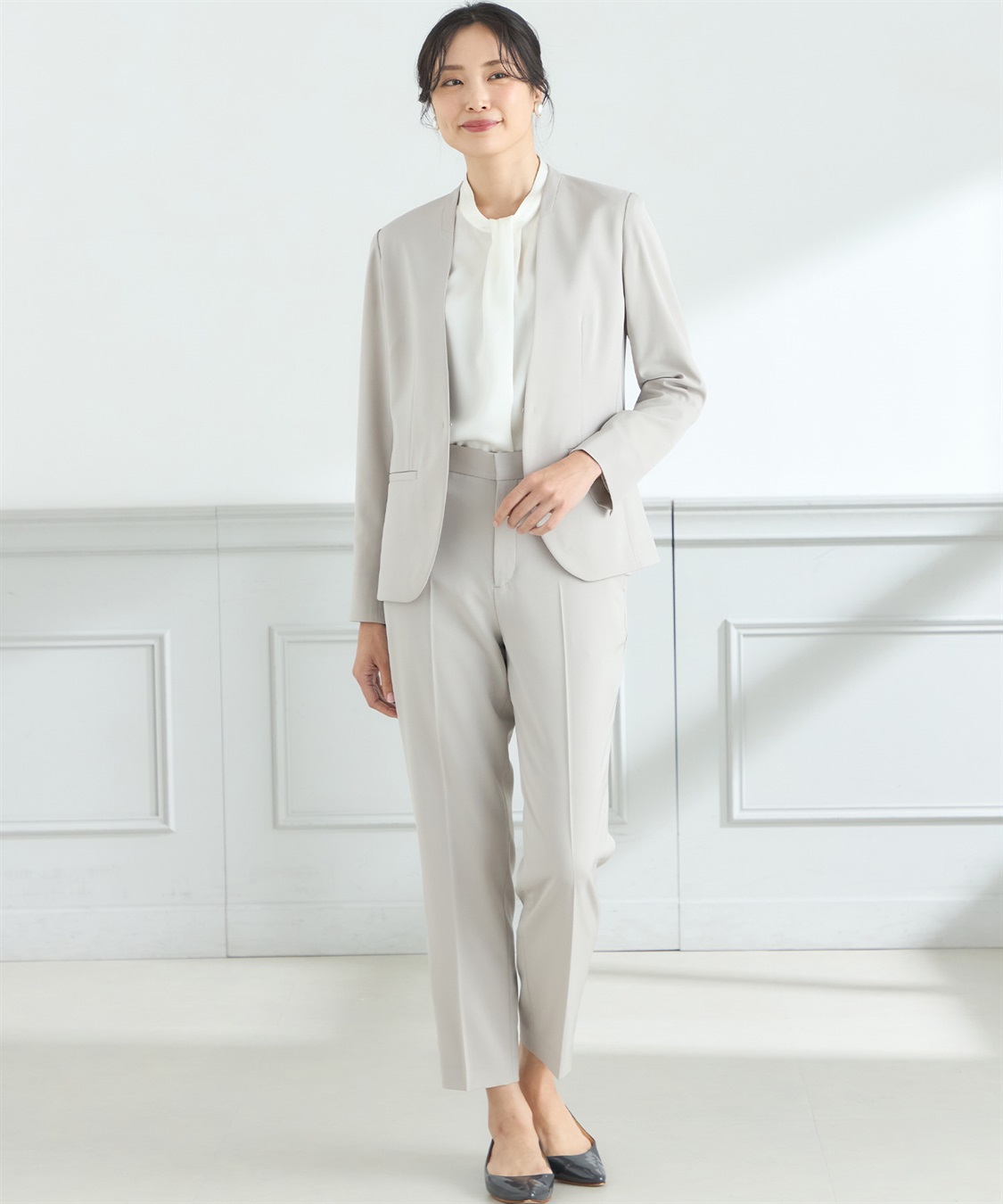 セットアップ対応】NOIE(R)ノイエノーカラージャケット A/C DESIGN BY