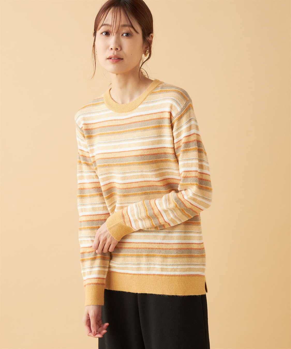 ジャガードボーダーニットプルオーバー DECOY｜クロスプラス公式通販サイト