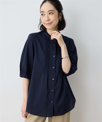 ピンタックボリュームスリーブブラウス DECOY｜クロスプラス公式通販サイト