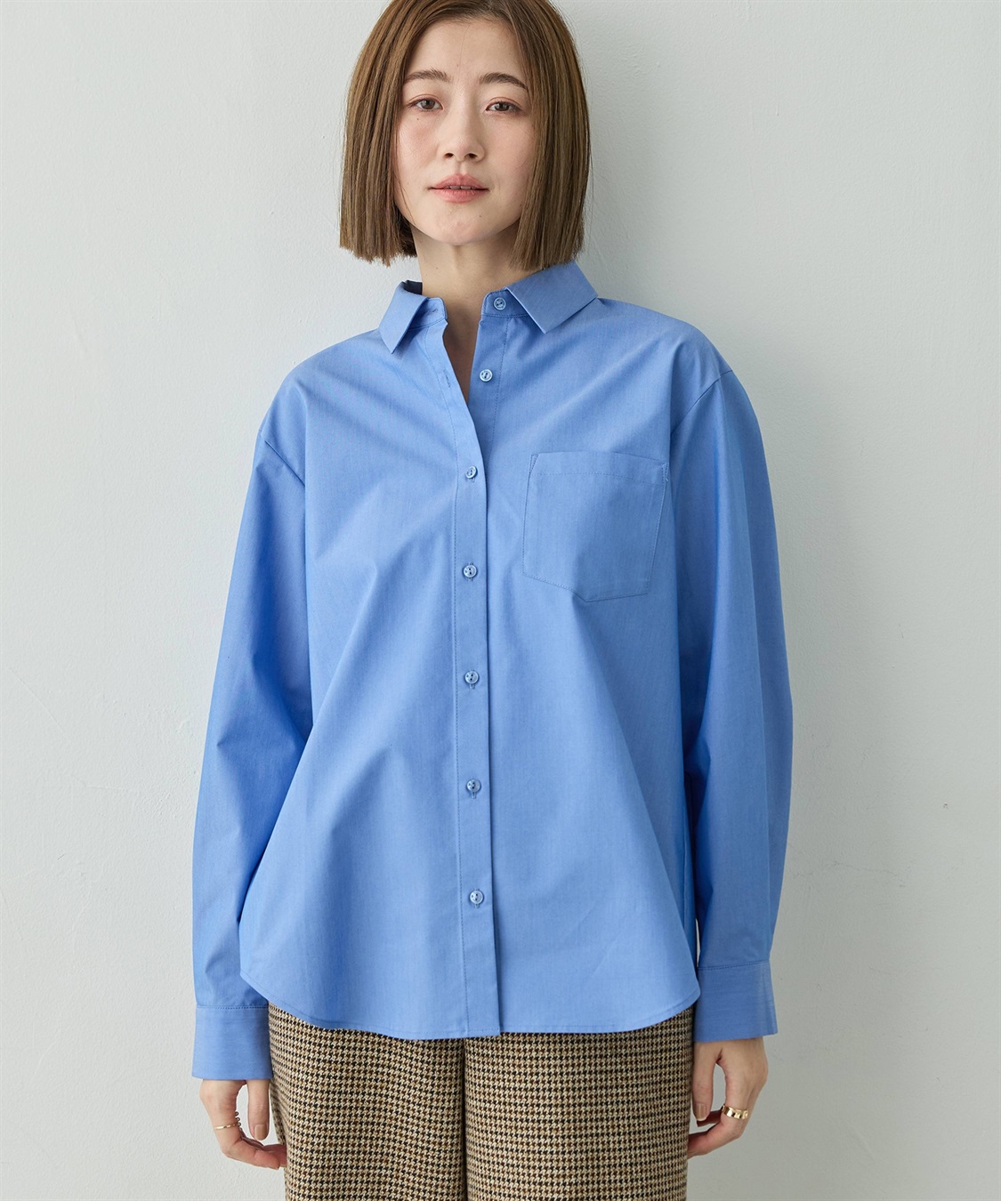 レギュラーカラーシャツ【シワになりにくい】 Petit Honfleur｜クロス