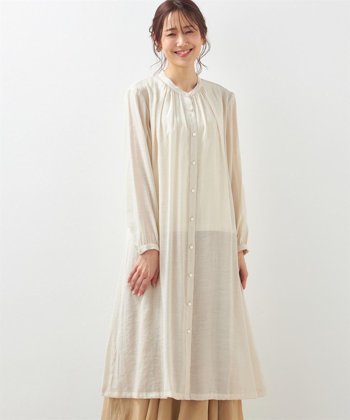 シアーシャツワンピース Petit Honfleur｜クロスプラス公式通販サイト