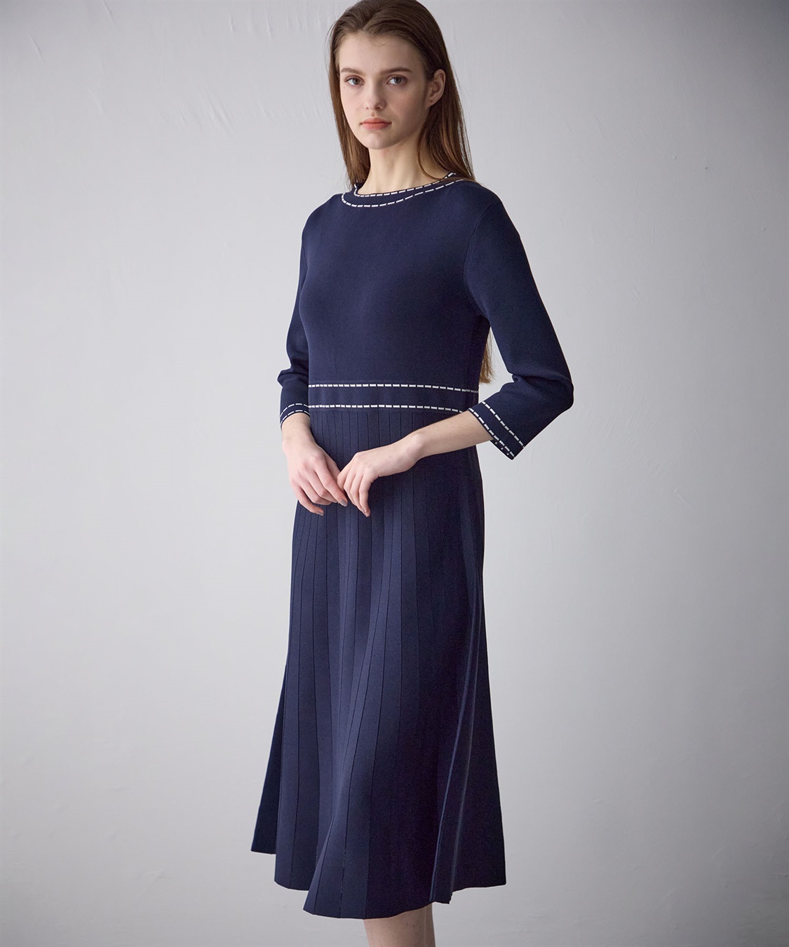 配色ニットワンピース 49AV JUNKO SHIMADA｜クロスプラス公式通販サイト