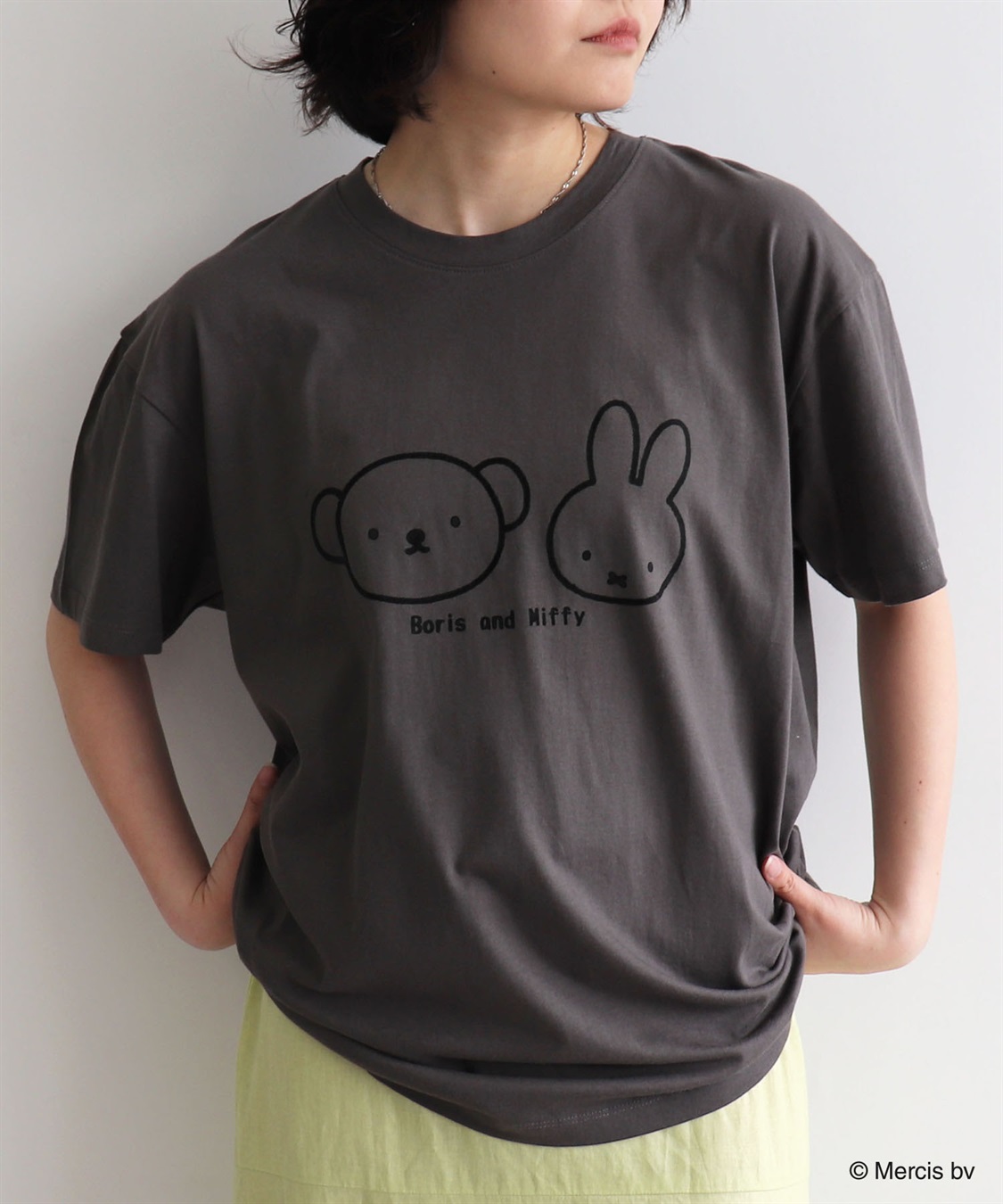miffy/ミッフィー】ミッフィーandボリスフロッキープリント半袖Tシャツ