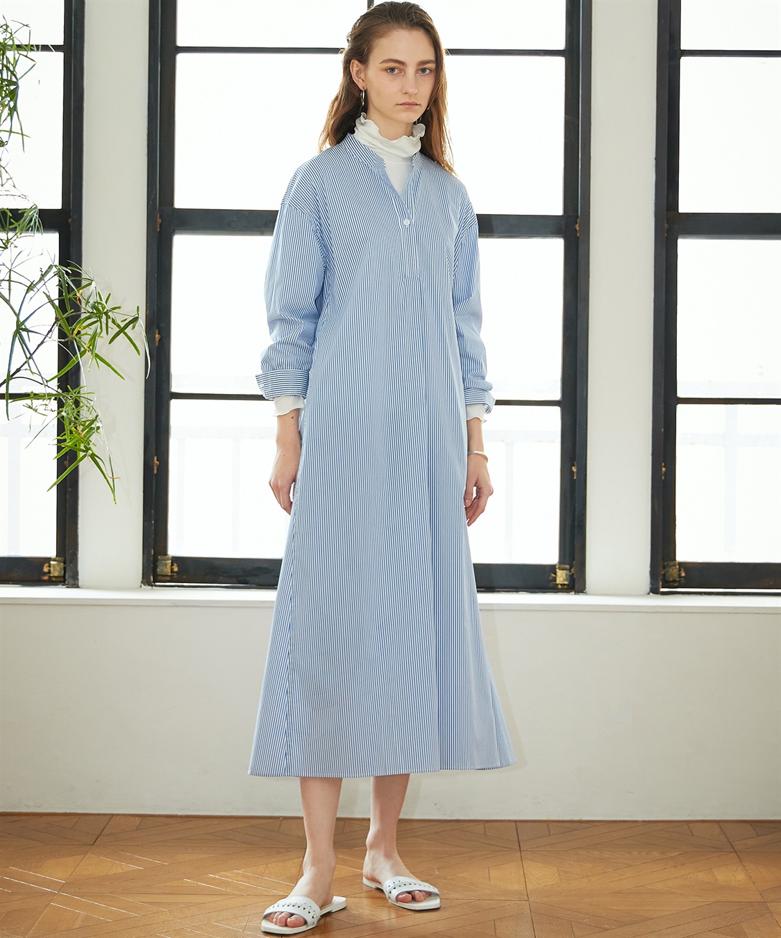 ストライプシャツワンピース LE SOUK HOLIDAY｜クロスプラス公式通販サイト