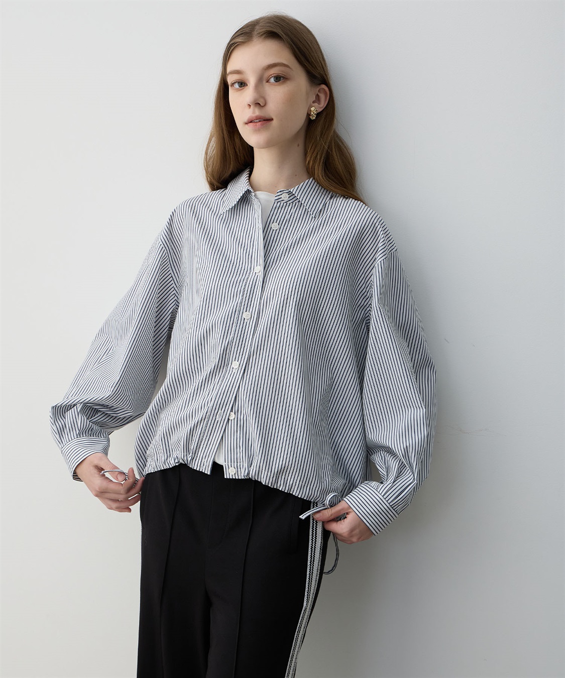 ドロストストライプシャツ LE SOUK HOLIDAY｜クロスプラス公式通販サイト