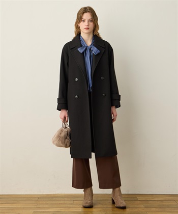 ダブルチェスターロングコート LE SOUK HOLIDAY｜クロスプラス公式通販