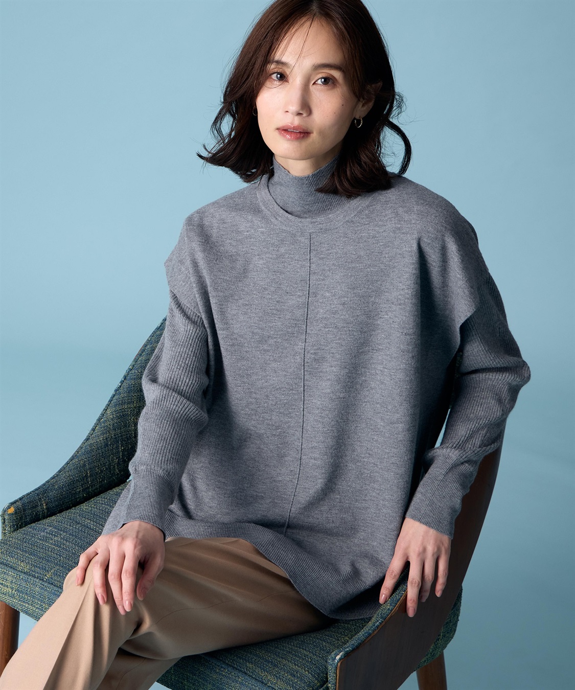 ハイネックニットアンサンブル【ハンドウォッシャブル】 A/C DESIGN BY