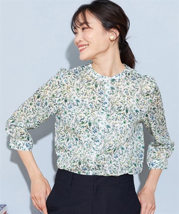 リバティプリントブラウス A/C DESIGN BY ALPHA CUBIC｜クロスプラス