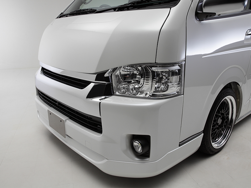 ES 200系ハイエースワイド 4〜6型用 フロントリップスポイラーVer.IV